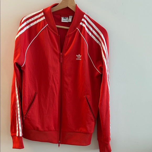 Adidas Originals Women’s Red Track Jacket Size M - Picture 1 of 5